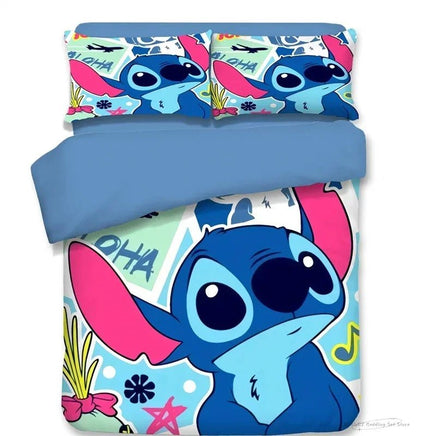 Stitch Quilt Cover Cartoon 3D Children's Bedding Set Pillowcases - Lusy Store LLC