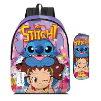 Stitch School Bag Backpack - Cute Cartoon Animation Design for Primary and Secondary School Students - Lusy Store LLC