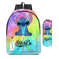 Stitch School Bag Backpack - Cute Cartoon Animation Design for Primary and Secondary School Students - Lusy Store LLC