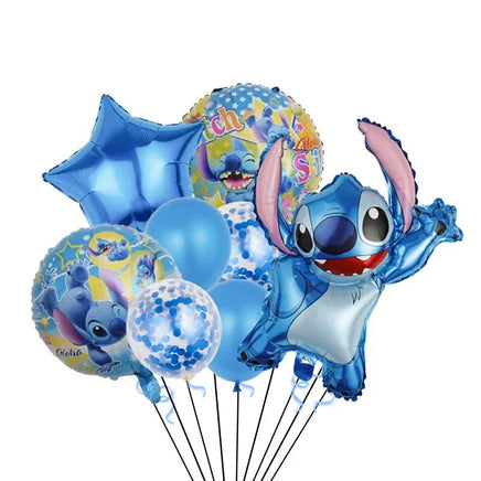 Stitch Balloon Set – Cartoon Theme Birthday Party Decorations – Lusy Store 1-set Medium- 8