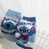 Stitch Short Socks - Kawaii Anime Stitch Pattern - Girls and Boys Cute Cartoon Short Socks