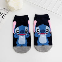 Stitch Short Socks - Kawaii Anime Stitch Pattern - Girls and Boys Cute Cartoon Short Socks E