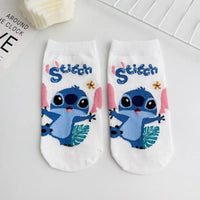 Stitch Short Socks - Kawaii Anime Stitch Pattern - Girls and Boys Cute Cartoon Short Socks D