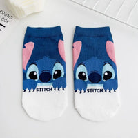 Stitch Short Socks - Kawaii Anime Stitch Pattern - Girls and Boys Cute Cartoon Short Socks C