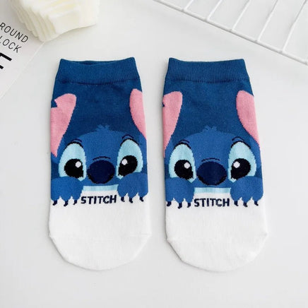 Stitch Short Socks - Kawaii Anime Stitch Pattern - Girls and Boys Cute Cartoon Short Socks C