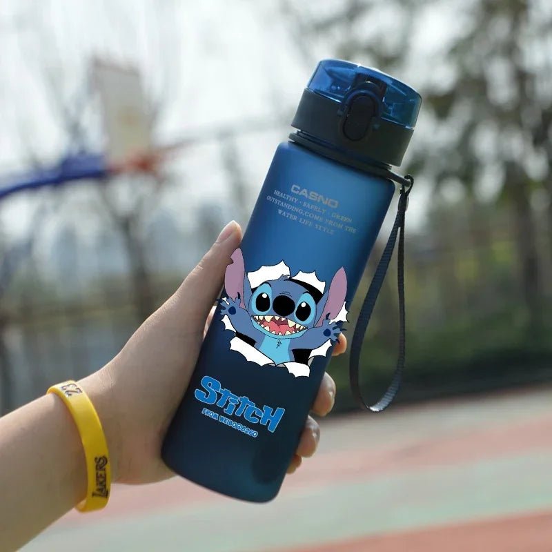 Stitch Water Cup - Large Capacity 560ML Portable Plastic Bottle - Lusy Store LLC