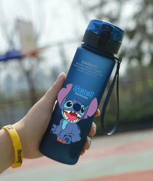 Stitch Water Cup - Large Capacity 560ML Portable Plastic Bottle - Lusy Store LLC