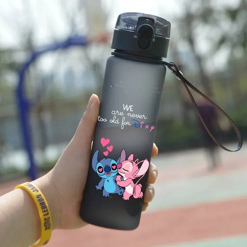 Stitch Water Cup - Large Capacity 560ML Portable Plastic Bottle - Lusy Store LLC