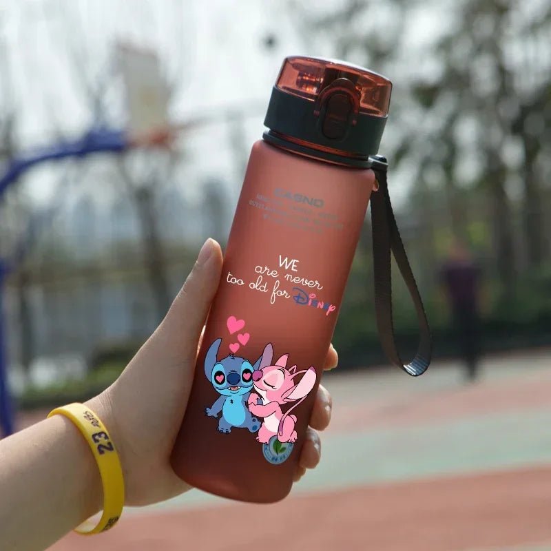 Stitch Water Cup - Large Capacity 560ML Portable Plastic Bottle - Lusy Store LLC