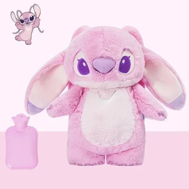 Stitch Winter Plush Hot Water Bottle - Extra Large, Anime Design Holiday Gift for Girls - Lusy Store LLC