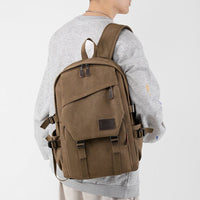 Stylish and Spacious Retro Student School Backpack Brown