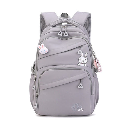 Stylish Primary School Backpack for Students Light Gray