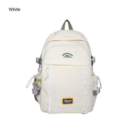 Stylish Schoolbag for Female College Students White