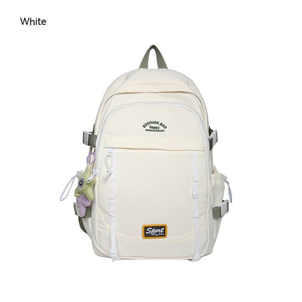 Stylish Schoolbag for Female College Students White