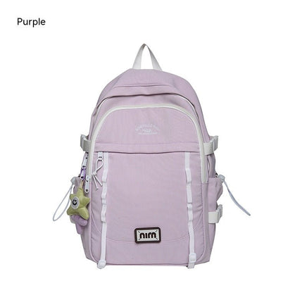 Stylish Schoolbag for Female College Students Purple