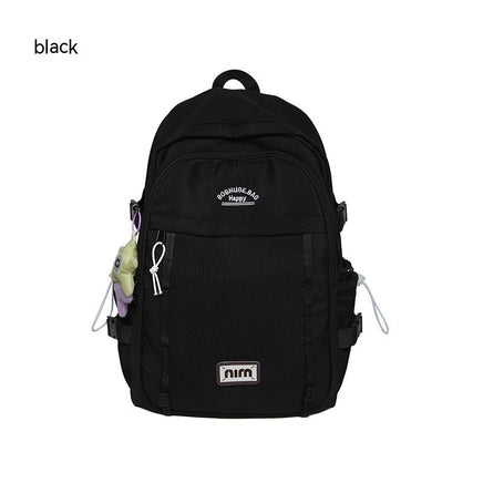 Stylish Schoolbag for Female College Students Black