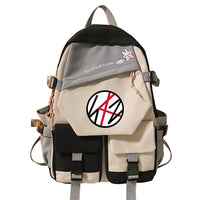 Stylish Two-tone Double-Shoulder Travel Schoolbag with Eye-catching Stitching Detail Black 3 42X31X14cm