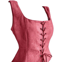 Suede Vest for Men/Women Red