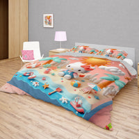 Summer bedding sets - Hello Kitty bed linen 3D cute bedroom - Duvet cover and pillowcase - Lusy Store LLC