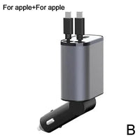 Retractable Car Charger For Apple 139×65×34.5mm