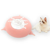 Portable Pet Milk Feeding Bowl Pink