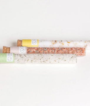 Natural Bath Salts and Bath Bombs Gift set in 7 Glass Tubes, Luxurious Bath Experience - Lusy Store LLC 