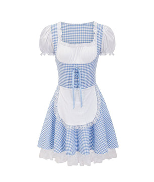 Vintage Plaid Dress for Halloween Beer Festival Costume - Lusy Store LLC