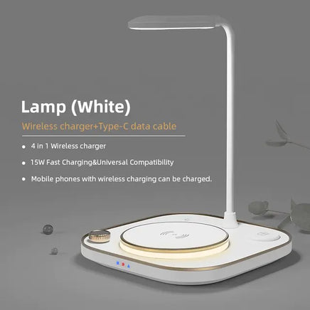 Desk Lamp 4 in 1 Fast Charger Desk Lamp White 1 Piece
