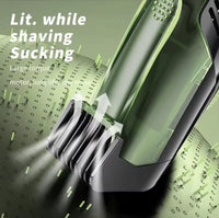 Washable Electric Vacuum Beard Trimmer: Mess-Free Wet & Dry Grooming with Auto-Suction! - Lusy Store LLC 