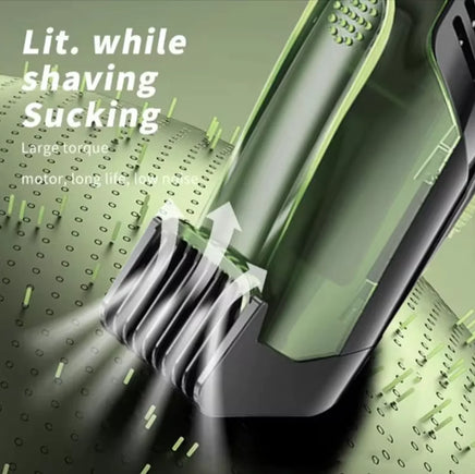 Washable Electric Vacuum Beard Trimmer: Mess-Free Wet & Dry Grooming with Auto-Suction! - Lusy Store LLC 