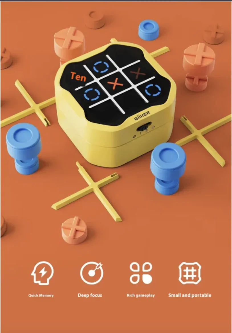 Lusy Store LLC Qike Super Tic-Tac-Toe All-in-One Chess Collection - Fun &amp; Educational Electronic Toy for Kids Toys
