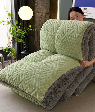 Winter Lambskin Quilt - Single Size, Thickened and Warm - Made with Milk Fiber - Lusy Store LLC