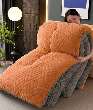 Winter Lambskin Quilt - Single Size, Thickened and Warm - Made with Milk Fiber - Lusy Store LLC
