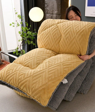 Winter Lambskin Quilt - Single Size, Thickened and Warm - Made with Milk Fiber - Lusy Store LLC