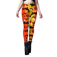 Women's Halloween Leggings - Bandage Print Yoga Pants for a Festive Workout - Lusy Store LLC