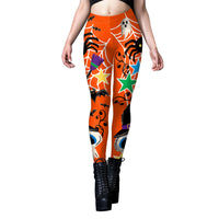 Women's Halloween Leggings - Bandage Print Yoga Pants for a Festive Workout - Lusy Store LLC