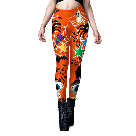 Women's Halloween Leggings - Bandage Print Yoga Pants for a Festive Workout - Lusy Store LLC