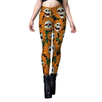 Women's Halloween Leggings - Bandage Print Yoga Pants for a Festive Workout - Lusy Store LLC