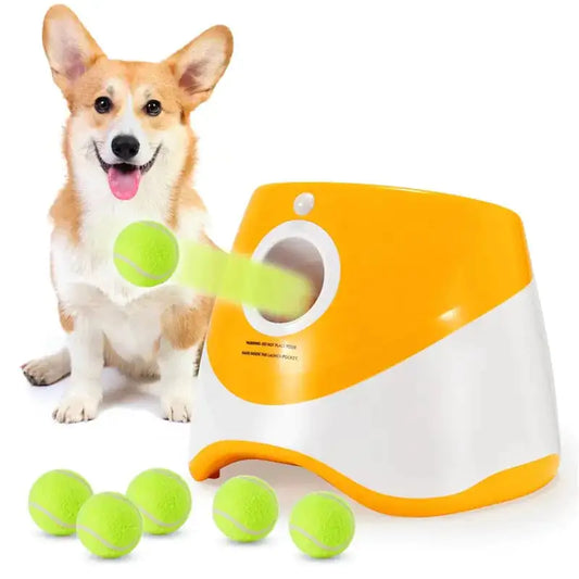 Lusy Store LLC Dog Toy Tennis Ball Launcher Plush