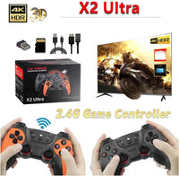 Lusy Store LLC X2 Ultra Retro Game Stick 4K, Plug and Play Video Gaming Console with 128G memory card Console