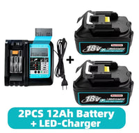 Original Li-Ion Battery – 18V, Available in 6.0Ah, 8.0Ah, 12.0Ah DC18RC Charger 12Ahx2 - LED charger