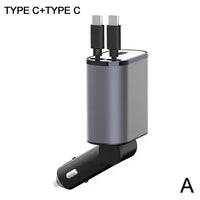 Retractable Car Charger TYPE C TYPE C 139×65×34.5mm