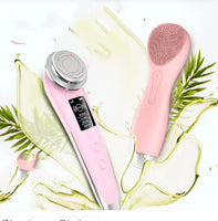 Electric Facial Cleanser Pore Cleaner Silicone Pink