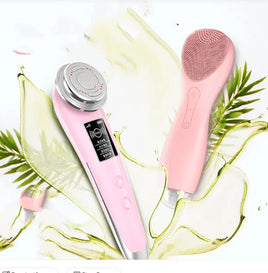 Electric Facial Cleanser Pore Cleaner Silicone Pink