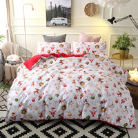 Christmas Bedding Sets Cute Merry Christmas Santa Claus Bed Set Gifts USA Size White