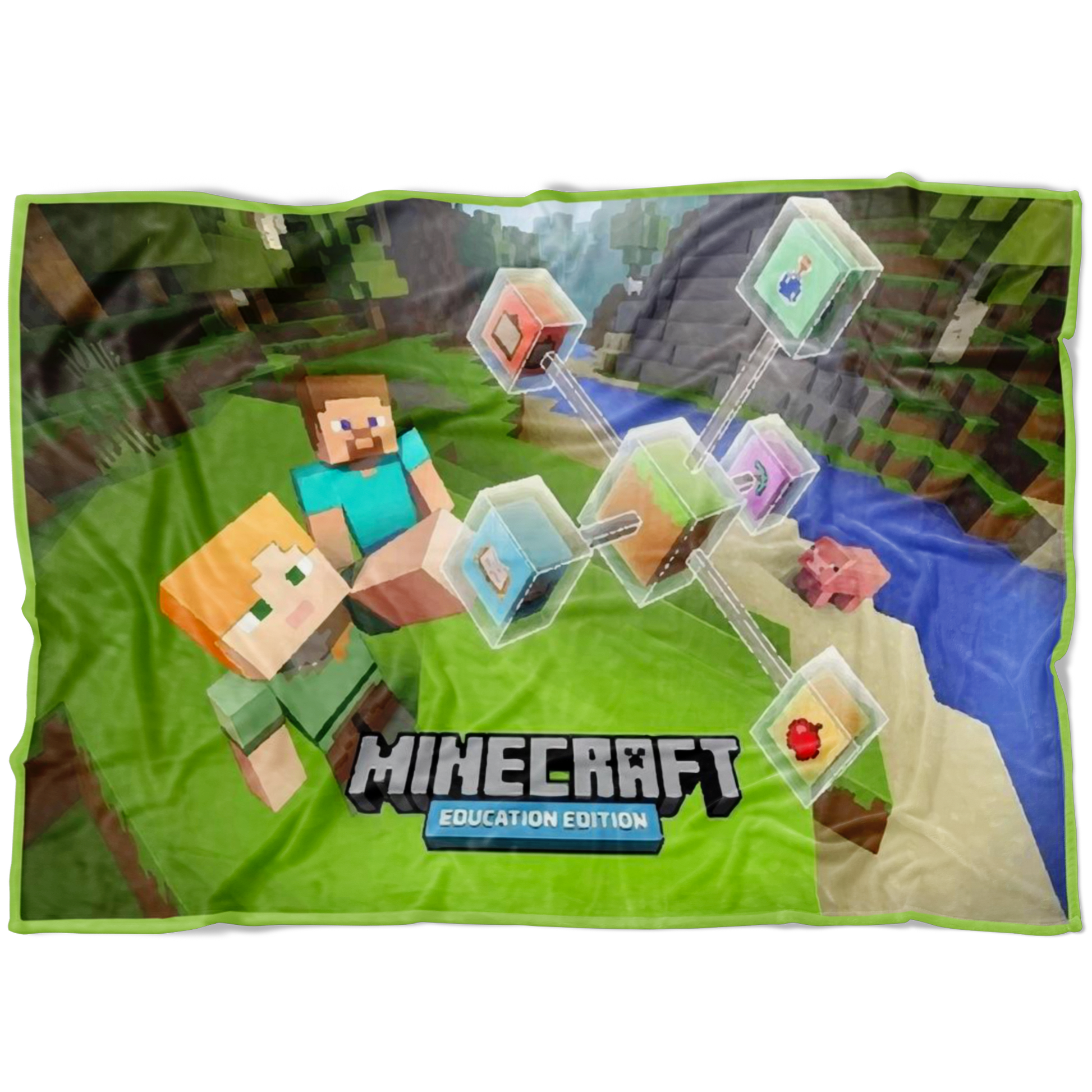 Minecraft Education Edition Fleece Blanket Lightweight Supremely Soft Gift For Kid - Lusy Store