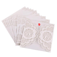 10 Pcs/Set Laser Cut Butterfly Vertical Invitations Cards Kits - Lusy Store