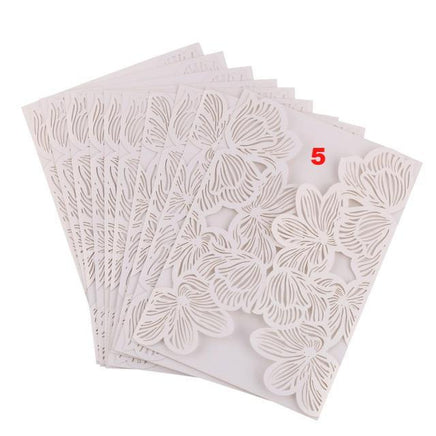 10 Pcs/Set Laser Cut Butterfly Vertical Invitations Cards Kits - Lusy Store