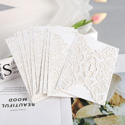 10 Pcs/Set Laser Cut Butterfly Vertical Invitations Cards Kits - Lusy Store