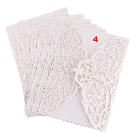 10 Pcs/Set Laser Cut Butterfly Vertical Invitations Cards Kits - Lusy Store
